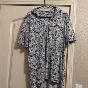 johnnie-O Black and White Graphic Polo Shirt